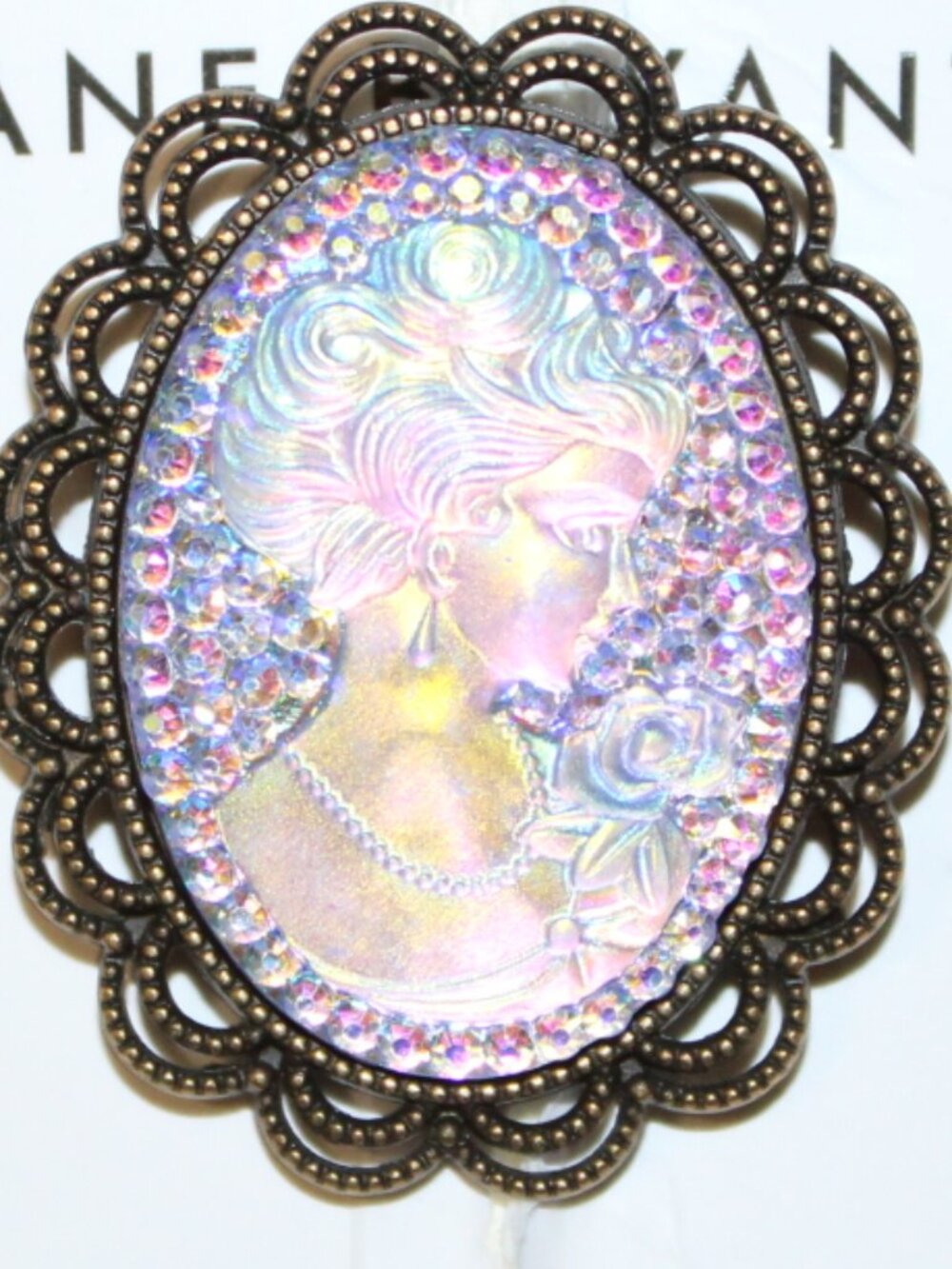 NWT Antique looking Cameo Brooch Pretty